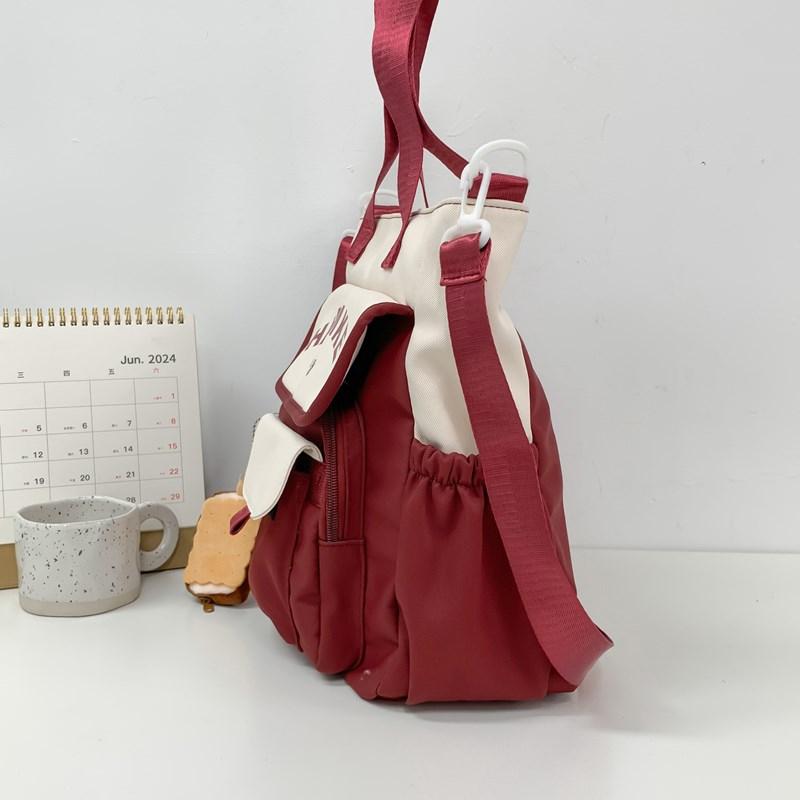 Color Block Crossbody Bag Women's Shoulder Bag Middle School Student Book Bag Girls Handbag