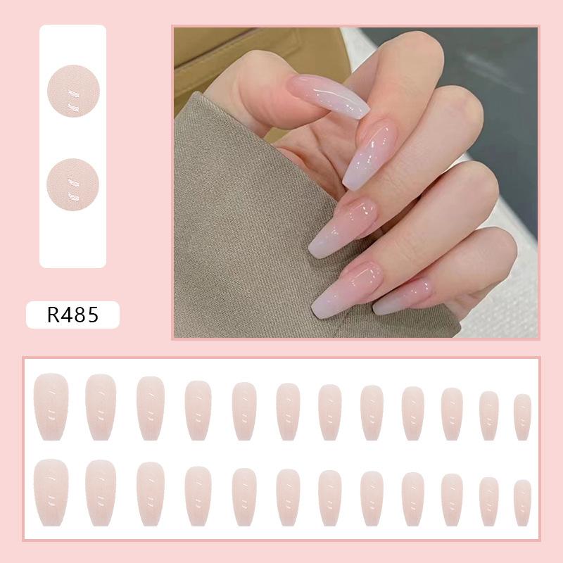 24Pcs/box Simplicity Glitter False Nails Detachable Fake Nails Wearable Fake Nails Press On Nails Acrylic Nail Tips Nail Decoration