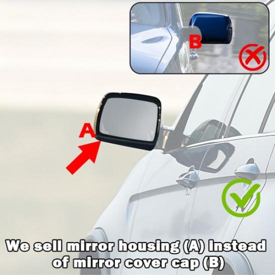1pcs For BMW E53 X5 1999~2006 Door Mirror Cover Cap Trim Ring Left Driver Side