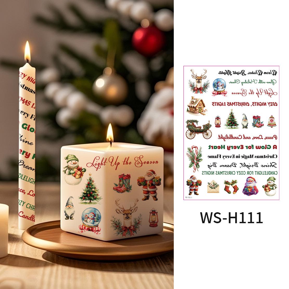 

Christmas Stick Wax Temporary Tattoos - Tree & Bell DIY Water Transfer Stickers 150x210mm