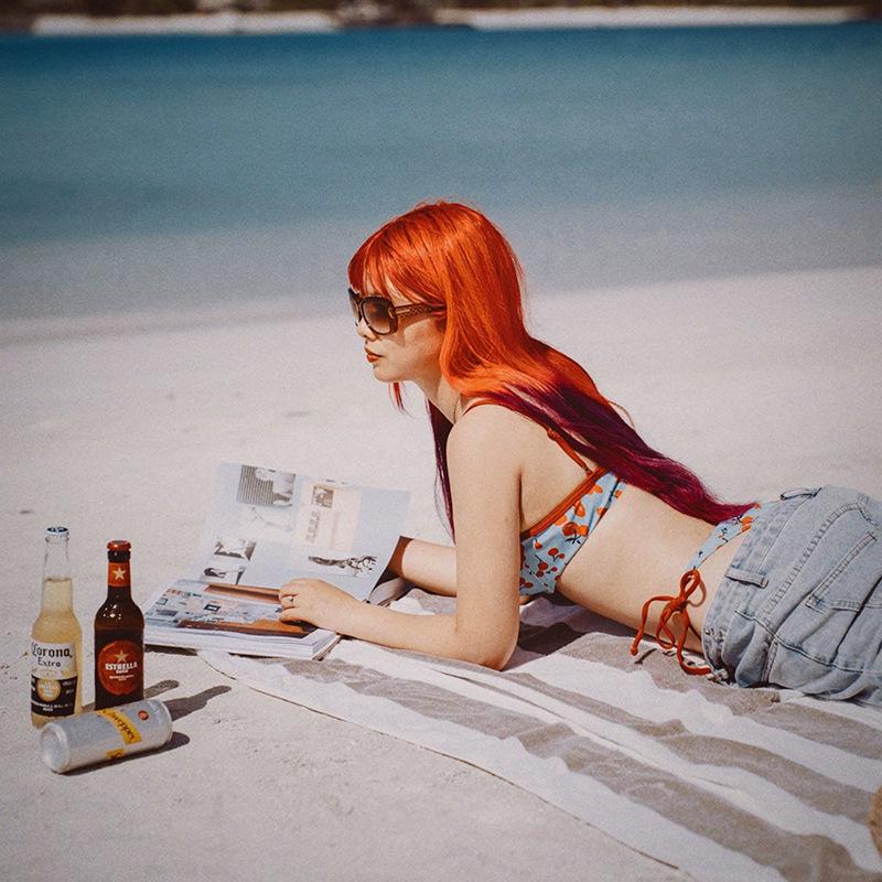 Women's French New-Style Three-Piece Bikini: Sexy, Underwire Support, Small Chest, Ideal for Autumn, Winter, or Spring Vacations.