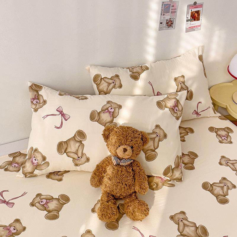 Skin-friendly Flat Bedsheet Cartoon Style Bed Linen Printed Bed Sheet Single/Double Flat Sheets sabana (Pillowcase Need Order)