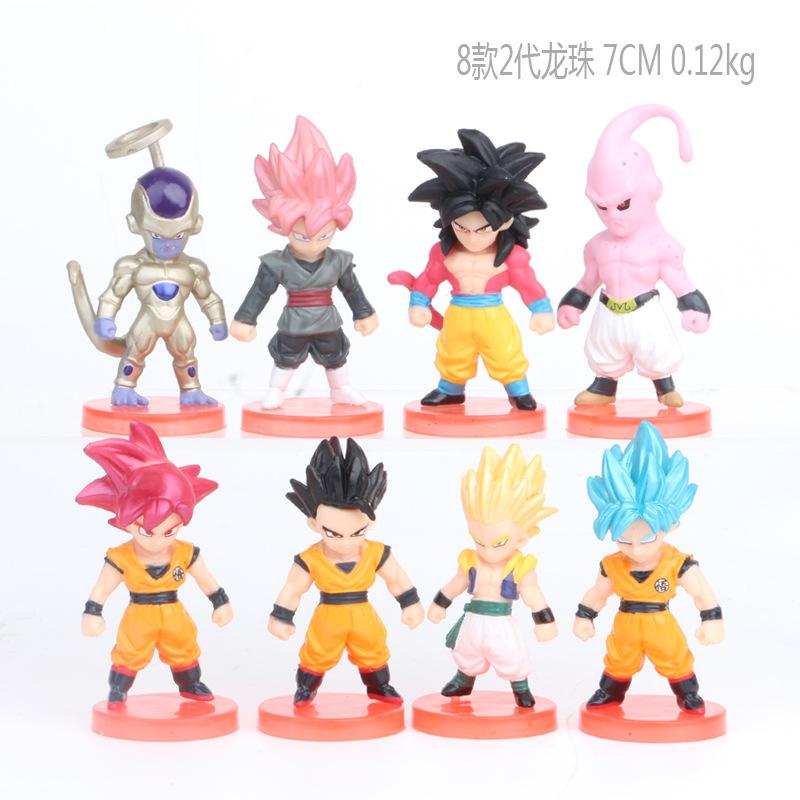 

Fun Dragon Seven Ball Pvc Figurine Set Adorable Buu Super Blue Red Black Display Goku