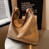 Elegant Fall Suede Shoulder Bag For Women Retro Large Tote Bag Ideal For Commuting And Daily Outfits
