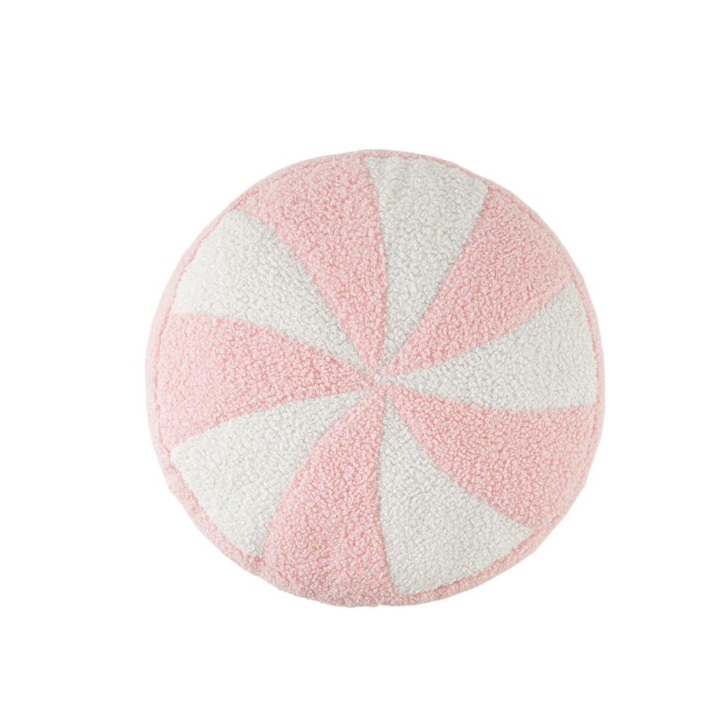 Creative Pink Round Candy Plush Pillow - Christmas Cushion Decoration
