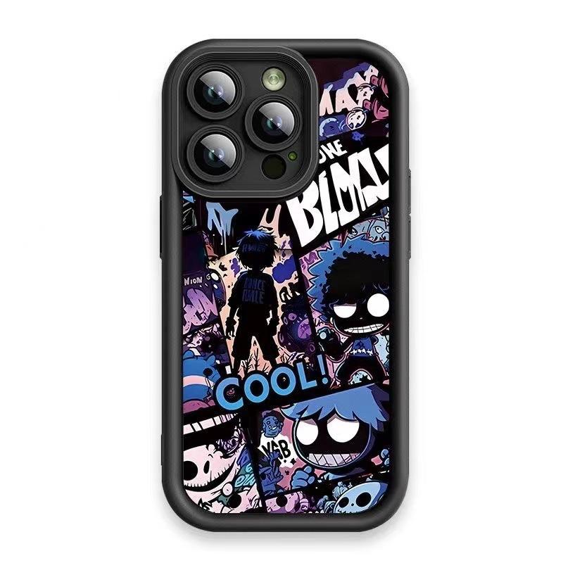 Dark Personality Graffiti Applies To Apple 15plus Mobile Phone Case iPhone16promax Anti-drop 14 Soft 13 Trend