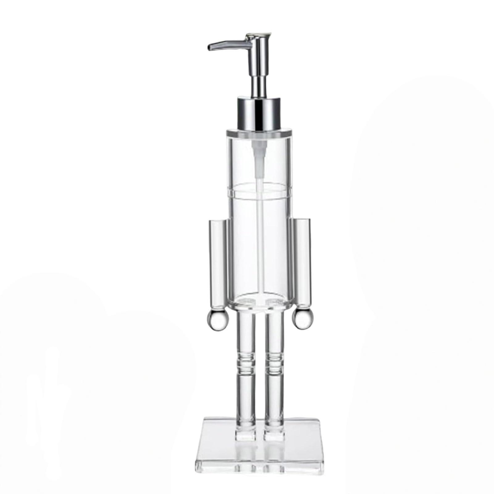 

Clear Acrylic Nutcracker Soap Dispenser for Christmas, Refillable Container Pump for Bathroom Kitchen Home 1 Pcs