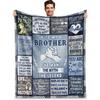 1pc Contemporary Flannel Throw Blanket for Brother All Seasons Digital Print Unique for Birthday Christmas Multipurpose Cozy Sofa