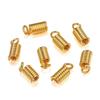 100pcs/lot Spring Clasps Cord Crimp End Caps Fastener Connectors For DIY Bracelet Necklace Jewelry Making Supplies Accessories