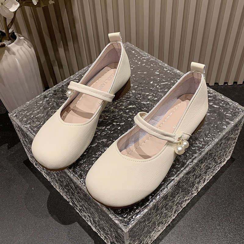 

Coarse heel single shoes soft sole one pedal Doudou shoes women s spring 2025 new Chinese style Mary Jane women s shoes 35 бежевий