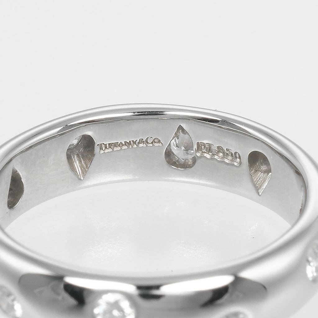 TIFFANY&Co. Dots Ring Pt950Platinum/diamond #4.3(US Size) 6.7g Women Used