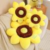 Sunflower Plush Pillow Decorative Cushion Car Backrest Office Chair Backrest Home Sofa Pillow 40cm