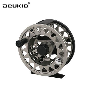 Nuovo Mulinello da Pesca a Mosca DEUKIO Lancio ad Alta Pressione Bobina in Lega di Alluminio Lavorata a CNC Leggero Mulinello da Pesca a Mosca ad Alta Precisione Attrezzatura da Pesca