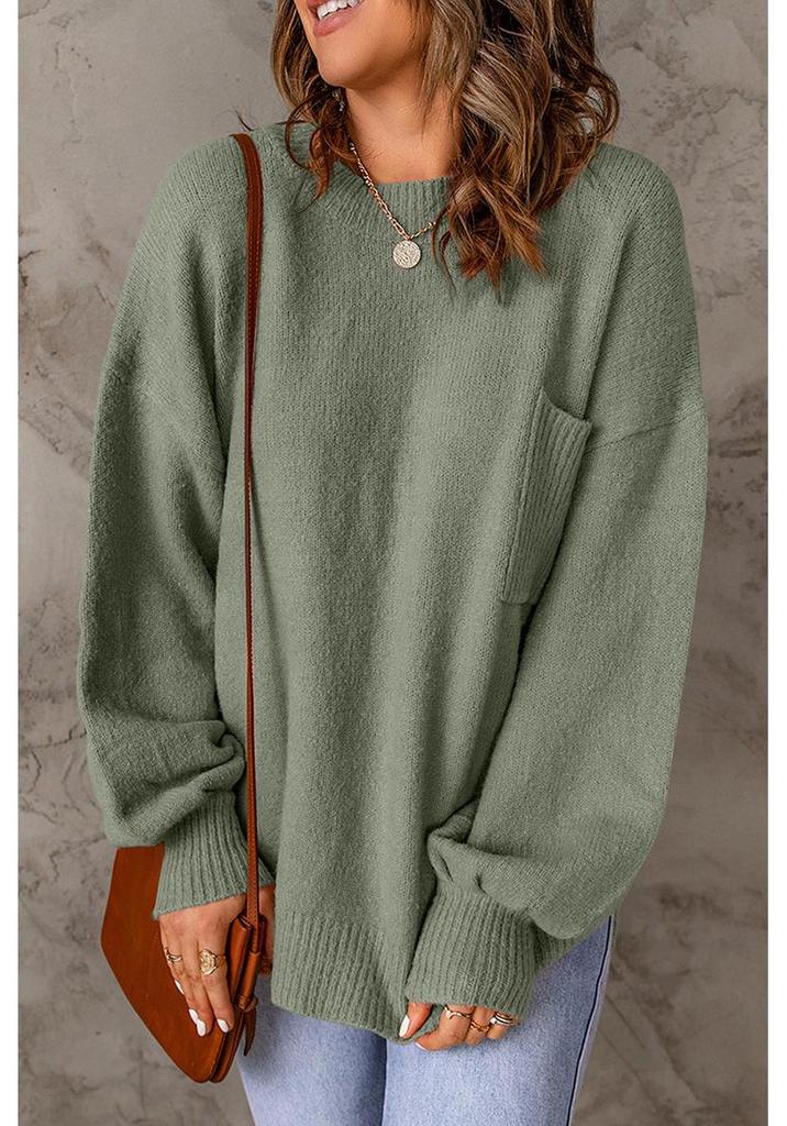2025 Winter Women's Casual Loose Round Neck Sweater - European and American Style