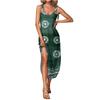 Women's Summer Long Dress, Sleeveless With Side Slits, Long Retro Printed Camisole Dress