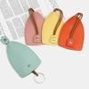 PU Leather Pull Out Keychain Pouch Solid Color Housekeepers Key Holder Casual PU Key Wallets  Gift