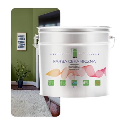 Farba Ceramiczna Do Ścian Zmywalna Zielona Oliwkowa 2l Plamoodporna