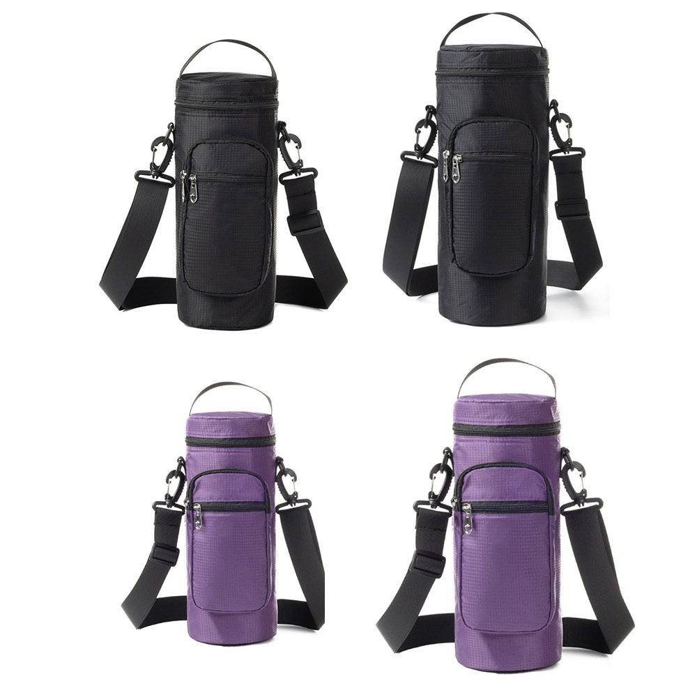 Oxford Cloth Crossbody Cooler Bag Adjustable Shoulder Strap Water Cup Protect  Outdoor