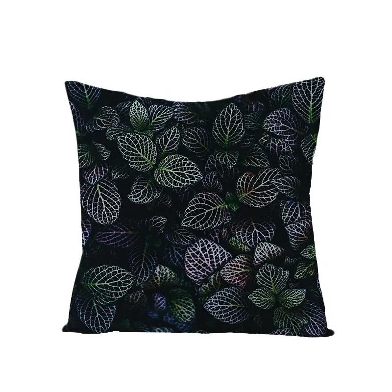 Plant Leaf Pillow Cover Bedroom Room Home Decoration Office Seat Living Room Sofa Cushion Cover 45X45Cm