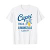 Capri Italia Limoncello La Dolce Vita Vintage Design T Shirt Vintage Washed Soft Stylish Casual Stretched Homme