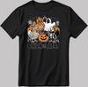 Halloweenské tričko Koleda nebo koledu: Strašidelné kuře dýně tričko V069