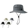 Summer Outdoor Mountaineering with Compass Fisherman Hat Waterproof Quick-Drying Foldable Men's Sunshade Sunscreen Hat