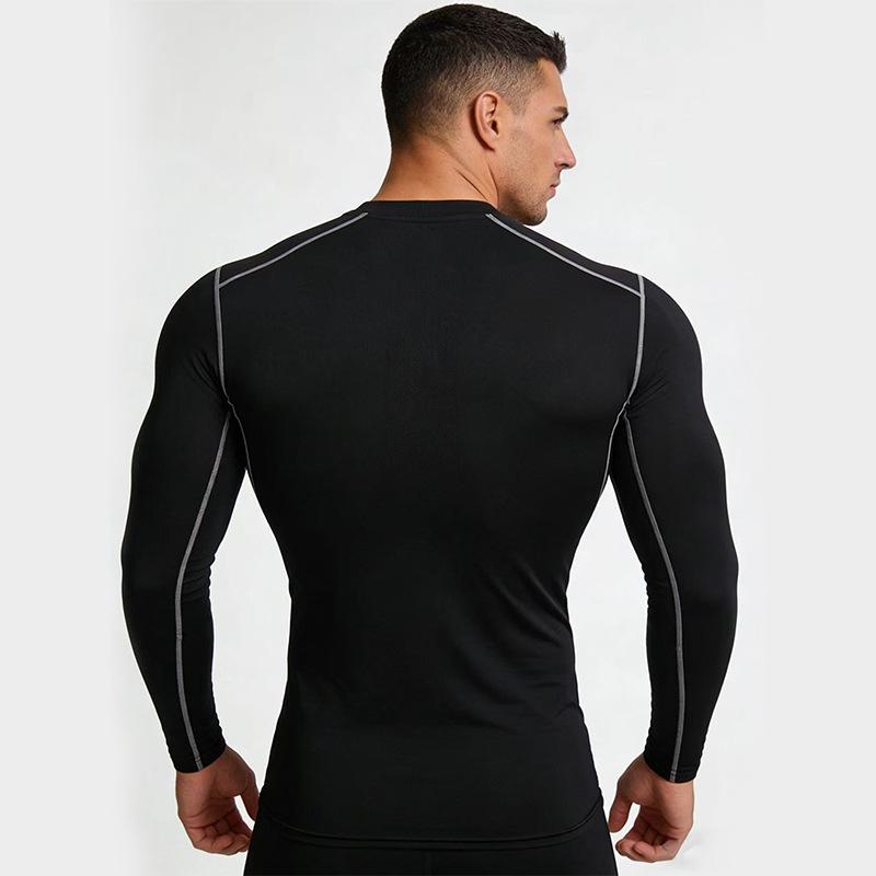 Erkek Uzun Kollu Kompresyon Spor Taban Katmanı - Hızlı Kuruyan ve Nefes Alabilen