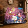 Cartoon D-Doraemon Dream Anime Flannel Blanket Soft Warm Throw Blanket for Bedroom Living Room Bed Travel Camping Picnic Kid