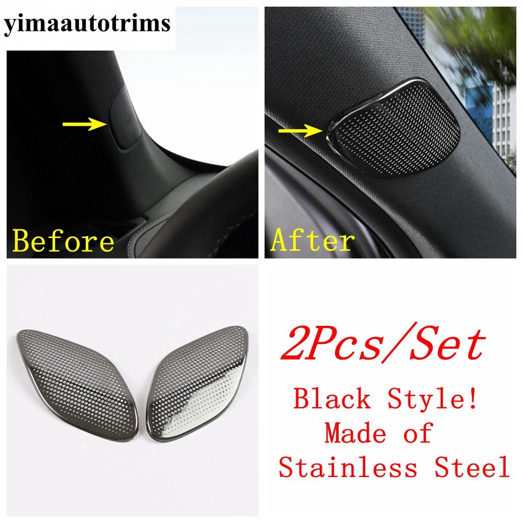 Roof Speaker Horn Sound Frame / Pillar A Tweeter Cover Trim Stainless Steel Accessories For Cadillac CT4 / CT5 CT5-V  - 2024 Model A