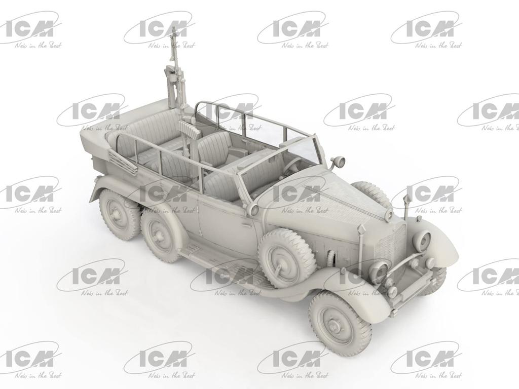ICM 1/72 German Army G4 Partisan Wagen with MG34 Plastic Model Kit 72473