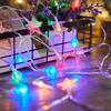 Solar Powered Star Crystal Ball String Lights LED Fairy Garland Outdoor Waterproof Lighting for Christmas Tree Wedding Party Decor