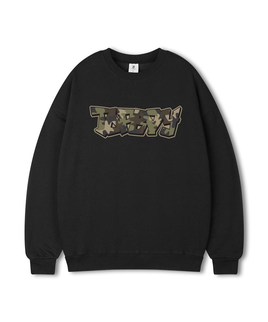 TOPBOY Camo Vibe Oversized Brushed Print Sweatshirt