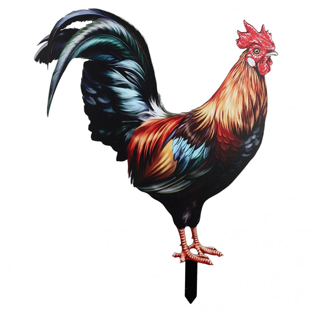 Hahnstatuen, Hühnerskulpturen aus Eisen, Hühnerdekorationen