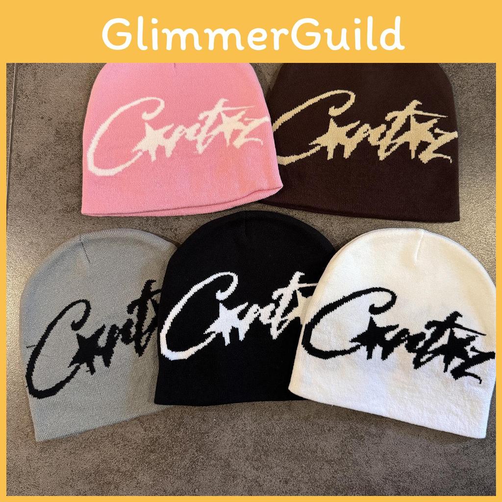 Unisex Acrylic Knit Beanie With Letter Embroidery For Casual Winter Outdoor Wear