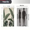 Tropical Leaf Shower Curtain 1Pc – Monstera And Palm On Beige Background, Vintage Nature Art Bath Curtain For Modern Home Decor