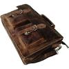 18 Inch Retro Brown Laptop Messenger Bag Office Briefcase Crossbody Travel Bag For Men & Women Bag Office Laptop Bag (vintage Brown)