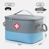 Portable Large-Capacity First Aid Kit and Medicine Storage Bag with Crossbody Strap for Emergencies