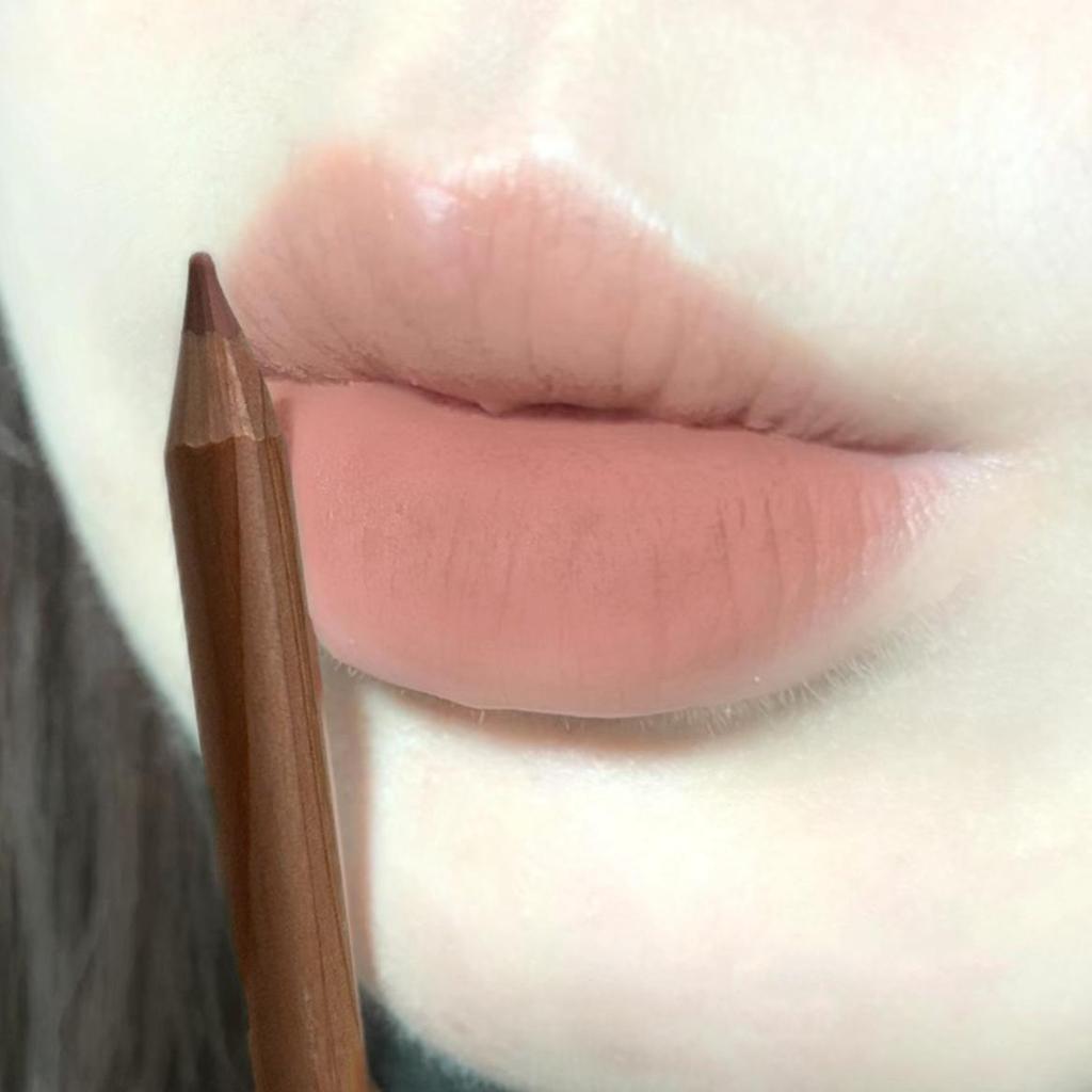 Feixi Soft Mist Lip Liner: Long-lasting Nude Lipstick with Built-in Sharpener.