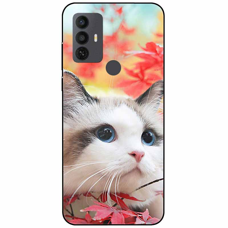 Phone Cover For Alcatel 1V 2021 Case Silicone Lovely Black Bumper Soft TPU Coque for Alcatel 1V (2021) 6002A 6002D 1 V Shells