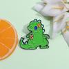 Cartoon Green Reptar Dinosaur Enamel Pin Nostalgia Animation Movies Funny Ainimal Brooch Lapel Badge Jewelry Gift For Friends