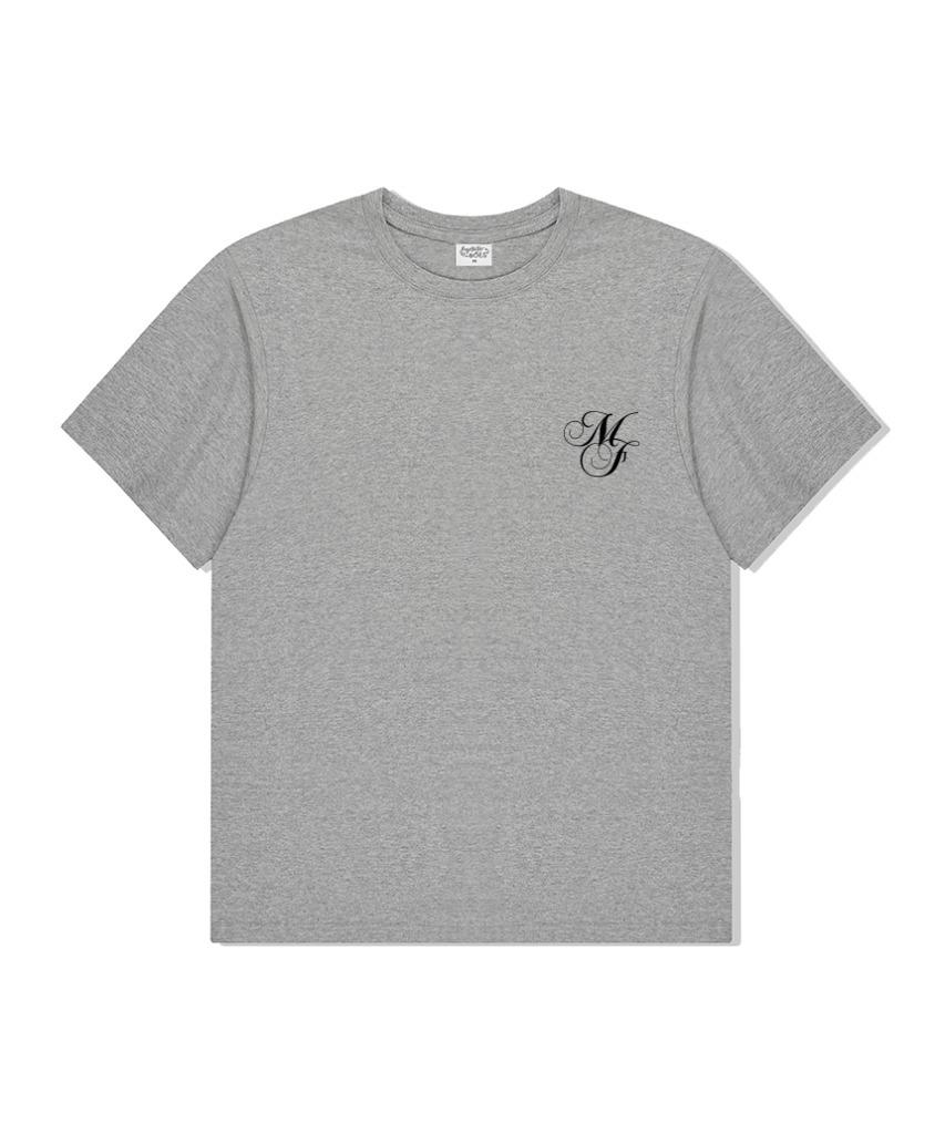 Deomopeuhauseu Morf Small Logo Print Oversized Short Sleeve T-Shirt Melange Gray