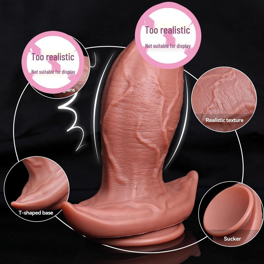 Silikon Vorhaut Simulation Dildo für Frauen mit großer Saugnapf - Europäischer & Amerikanischer Stil Erwachsenen Sexspielzeug für Frauen
