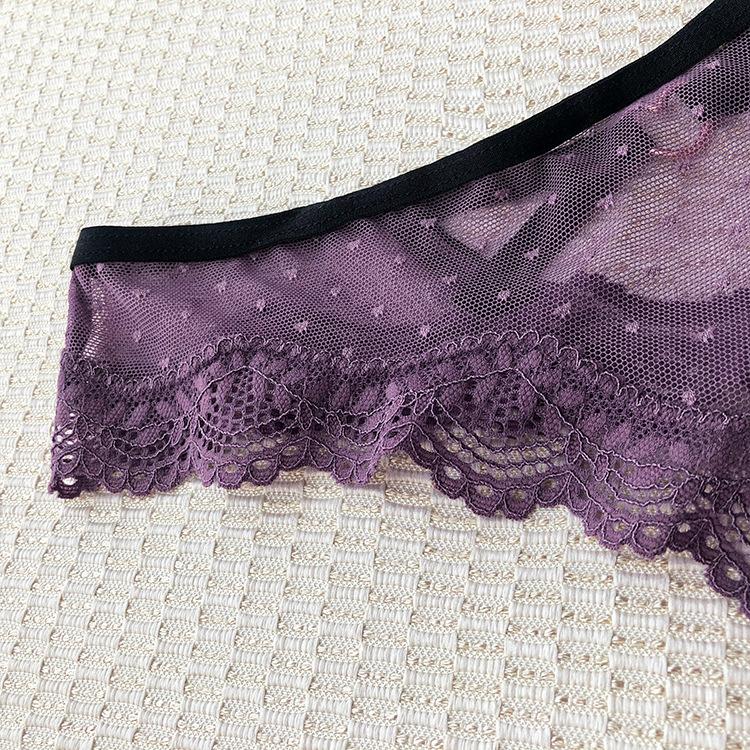Frauen Sexy Hohl Höschen Spitze Low-Rise Versuchung G-String Atmungsaktive Unterwäsche Komfort Tanga Stickerei Briefs Dessous