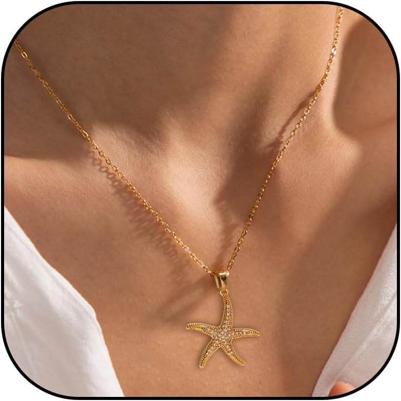 Choice of All Shell Necklace for Women Ocean Jewelry Seashell Starfish Beaded Choker Necklaces Beach Vacation Essentials Holiday Jewelry Fashion