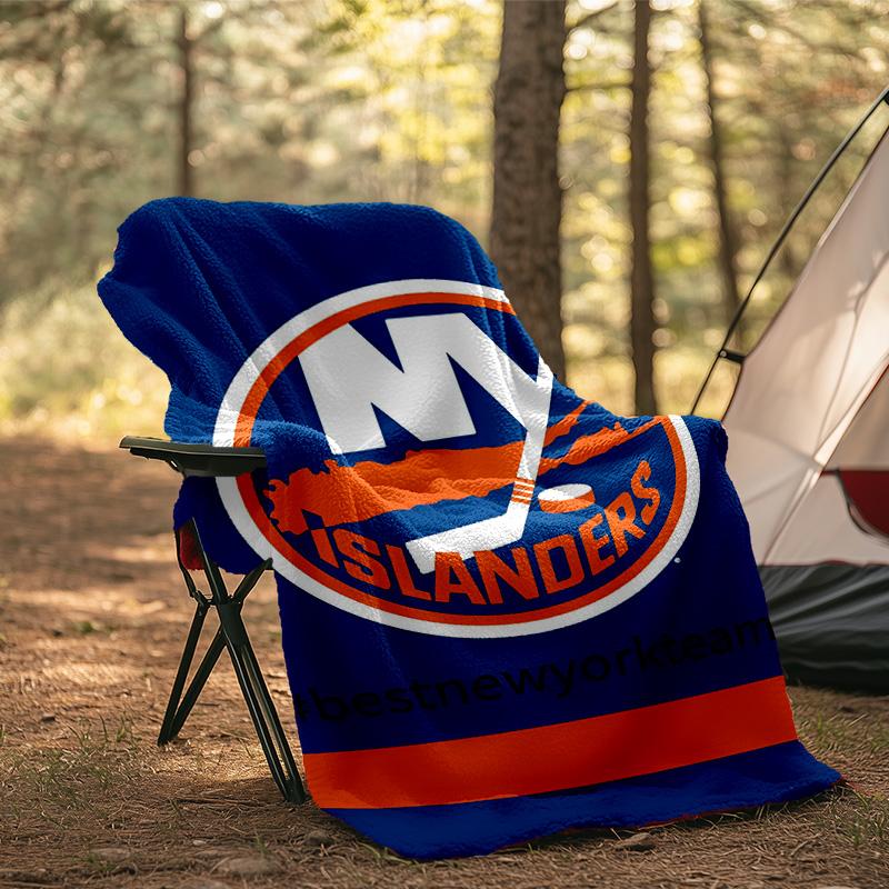 Ny Islanders Pride Blanket Flannel Throw for Sofa, Indoor, Camping, Living Room, Office, Chair, And Bed Soft Birthday Gift