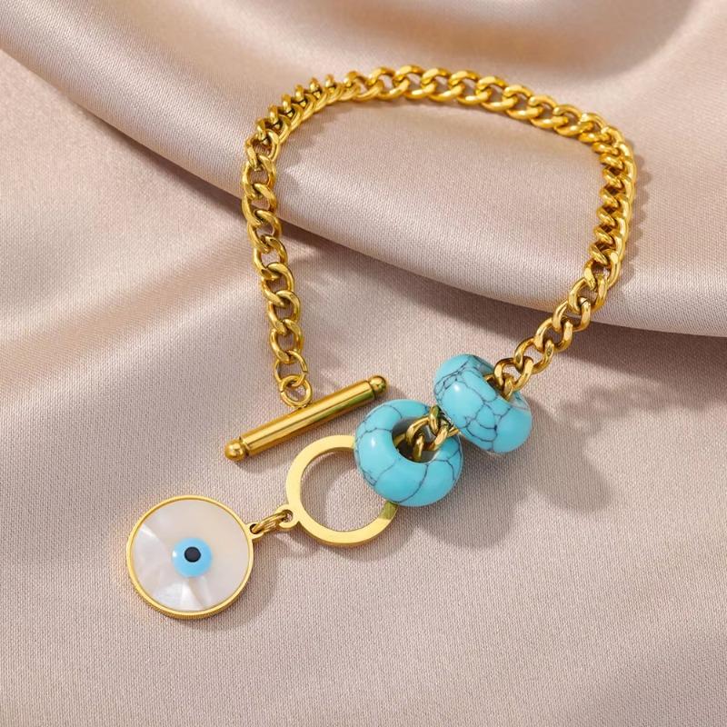 Hot-selling devil's eye trendy niche design does not fade titanium steel bracelet personality temperament jewelry