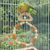 Hanging Bird Swing Toy Wooden Bird Climbing Stand Grinding Claws Chewing Perch  Training Purpose