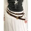 Animal Pattern Leather Waist Belt With Alloy Buckle Suitable For Casual And Street Style