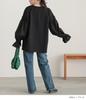 Oshare Walker Candy Sleeve Pullover Crew Long Loose Plus Sizes Perfect for or Any Product 11tn09b n'OrLABEL [Multi-Material Sweatshirt] Women's