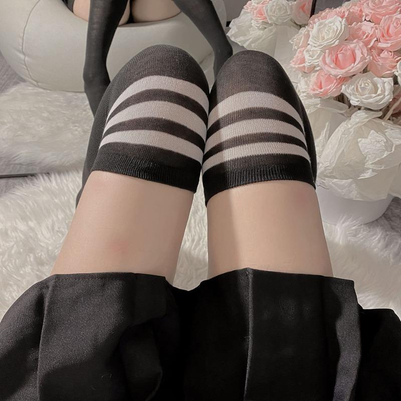 Sexy stockings student socks knee socks sports wind stockings female mood J cute bare leg artifact female